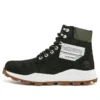 6 Inch Brooklyn Side Zip Wide Fit Boots “Black Nubuck with Green Padded Collar”
