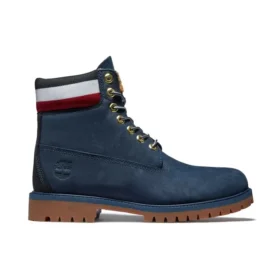 6 Inch Heritage Cupsole Boots “Navy Nubuck with Red”