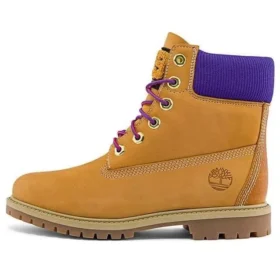 6 Inch Heritage Cupsole Wide Fit Boots “Wheat Nubuck with Purple”