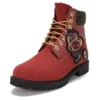 6 Inch Lace Waterproof Boots “Dark Red Nubuck”