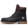 6 Inch Premium Boot “Black Nubuck with Camouflage Collar”
