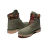 6 Inch Premium Boot “Dark Green Nubuck with Camouflage Collar”