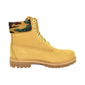 6 Inch Premium Boot “Wheat Nubuck with Camouflage Collar”