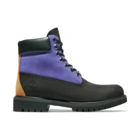 6 Inch Premium Waterproof Boot “Black Nubuck with Purple”