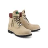 6 Inch Premium Waterproof Boots “Beige Nubuck with Burgundy Collar”