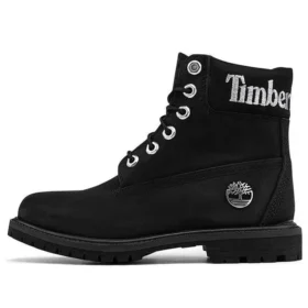 6 Inch Premium Waterproof Boots “Black Nubuck with Silver Logo”