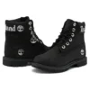 6 Inch Premium Waterproof Boots “Black Nubuck with Silver Logo”