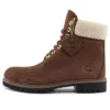 6 Inch Premium Waterproof Boots “Brown and Fleece Collar”