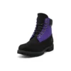 6 Inch Premium Waterproof Wide Fit Boot “Black Nubuck with Purple”