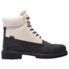 6 Inch Ski School Premium Waterproof Boot “Black Helcor Leather White”