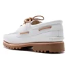 Authentic Handsewn Boat Shoes “White Full Grain”