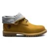 Authentic Waterproof Roll-Top Floral Print Boots “Wheat Grey”