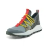 Brooklyn Leather and Fabric Oxford Trainers “Medium Grey Mesh with Red”