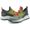 Brooklyn Leather and Fabric Oxford Trainers “Medium Grey Mesh with Red”