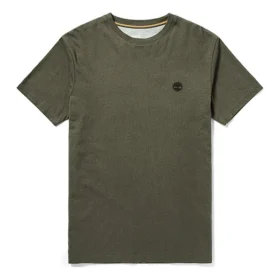 Causual Round Collar Male Green
