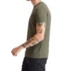 Causual Round Collar Male Green