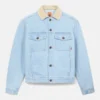 Corduroy Collared Denim Jacket Corduroy Collared Denim Jacket