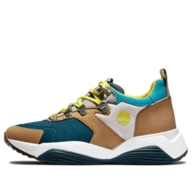 Emerald Bay Mixed-Media Sneakers “Teal Multi-Color”