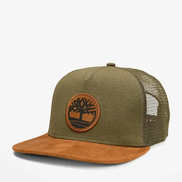 Faux Suede Flatbrim Trucker Hat Faux Suede Flatbrim Trucker Hat