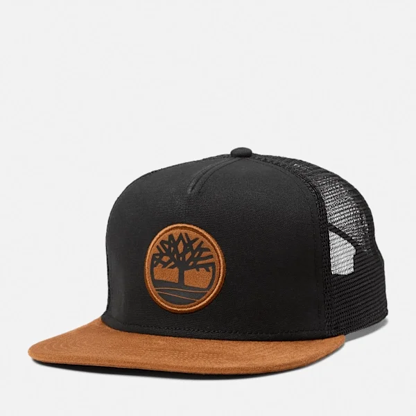 Faux Suede Flatbrim Trucker Hat Faux Suede Flatbrim Trucker Hat