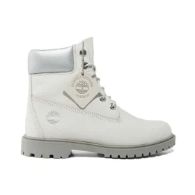 Heritage 6 Inch Boots “White Nubuck and Silver”