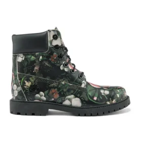Heritage 6 Inch Waterproof Boots “Black Floral Nubuck”