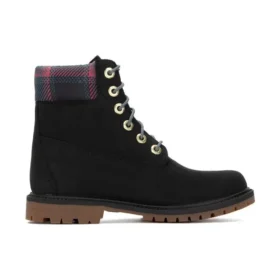 Heritage 6 Inch Waterproof Boots “Black Nubuck with Pink Teal Plaid”