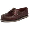Leather Handmade Boat Shoes Brown