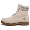 Lindon Woods 6 Inch Waterproof Boot “Beige Nubuck and Printed Collar”
