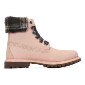 Lindon Woods 6 Inch Waterproof Boot “Pink Nubuck and Black Printed Collar”