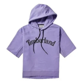 logo Printing Casual hooded Short Sleeve Purple