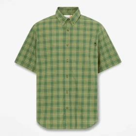 Men’s Checkered Poplin Short-Sleeve Shirt