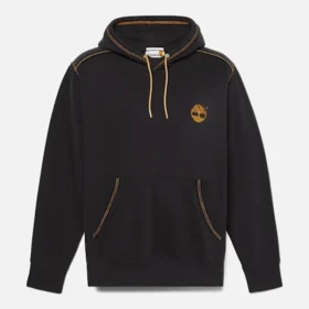 Men’s Contrast Stitch Logo Hoodie – Black