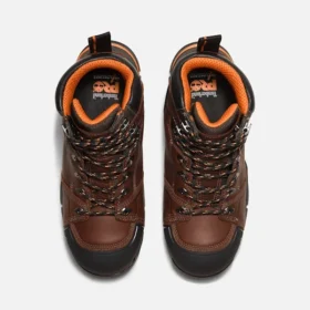Men’s Endurance Ev Comp-Toe Work Boots – Teak Brown/Orange