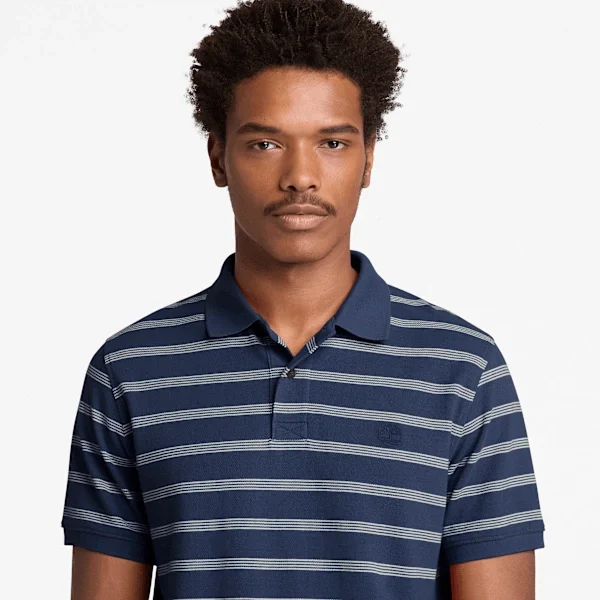 Men’s Millers River Striped Short-Sleeve Polo Men’s Millers River Striped Short-Sleeve Polo