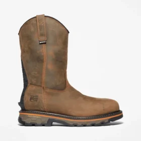 Men’s True Grit Pull-On Comp-Toe Work Boots – Coffee Brown