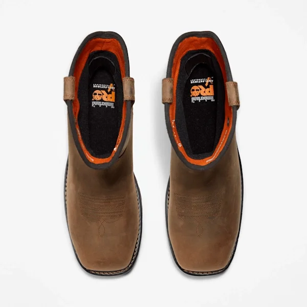 Men’s True Grit Pull-On Comp-Toe Work Boots – Coffee Brown Men’s True Grit Pull-On Comp-Toe Work Boots – Coffee Brown