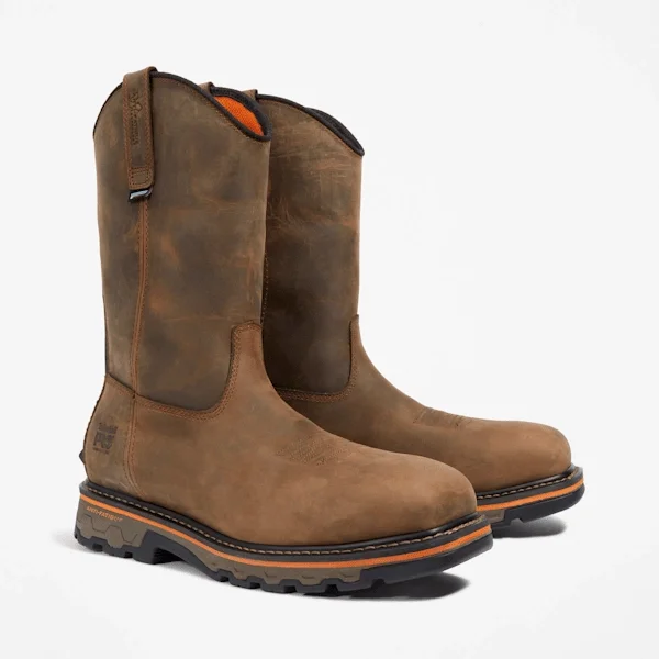 Men’s True Grit Pull-On Comp-Toe Work Boots – Coffee Brown Men’s True Grit Pull-On Comp-Toe Work Boots – Coffee Brown