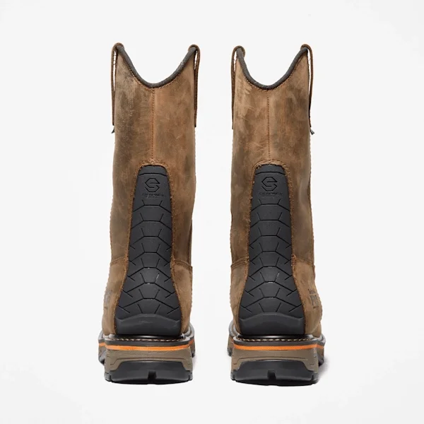 Men’s True Grit Pull-On Comp-Toe Work Boots – Coffee Brown Men’s True Grit Pull-On Comp-Toe Work Boots – Coffee Brown