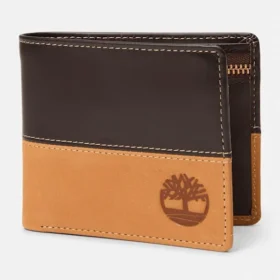 Men’s Wheatlock Mixed Leather Passcase with Coin Pocket
