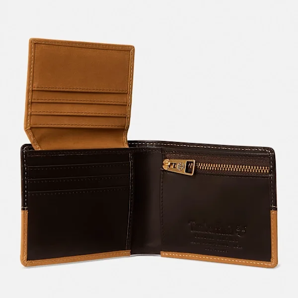 Men’s Wheatlock Mixed Leather Passcase with Coin Pocket Men’s Wheatlock Mixed Leather Passcase with Coin Pocket