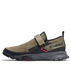 Mills Falls Slip-On Leather Shoes “Olive Green Suede”