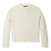 Mini Logo Long Sleeves Crop T-Shirt “White”