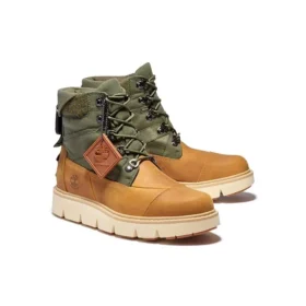 Raywood 6 Inch EK+ Waterproof Boots “Wheat Nubuck with Green”