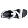 Ripcord Double-Strap Sandals “White Black”