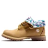 Roll Top Boots Basic “Wheat Pink with Plaid Print”