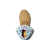 Roll Top Boots Basic “Wheat Pink with Plaid Print”