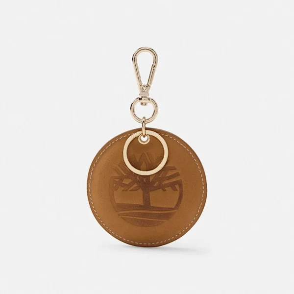 Round 2-Sided Leather Key Ring Round 2-Sided Leather Key Ring