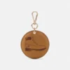 Round 2-Sided Leather Key Ring Round 2-Sided Leather Key Ring
