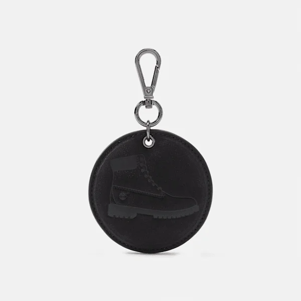 Round 2-Sided Leather Key Ring Round 2-Sided Leather Key Ring